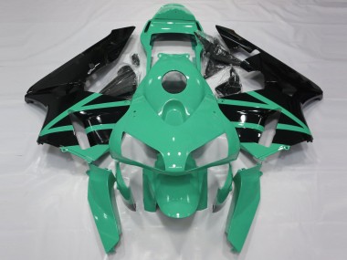 Billigste Honda CBR600RR Motorrad Verkleidung 2003-2004 - Mint Grun Glanzendes Schwarz