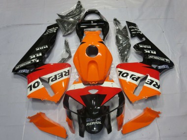 Billigste Honda CBR600RR Motorrad Verkleidung 2005-2006 - Orange Rot Weiss Schwarz Repsol OEM Stil