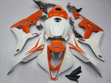 Billigste Honda CBR600RR Motorrad Verkleidung 2007-2008 - Weiss Orange HRC