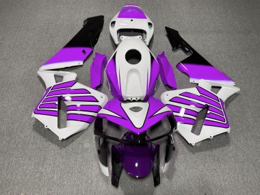Billigste Honda CBR600RR Motorrad Verkleidung 2005-2006 - Lila und Weiss Flugel