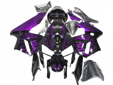 Billigste Honda CBR600RR Motorrad Verkleidung 2005-2006 - Lila Flamme