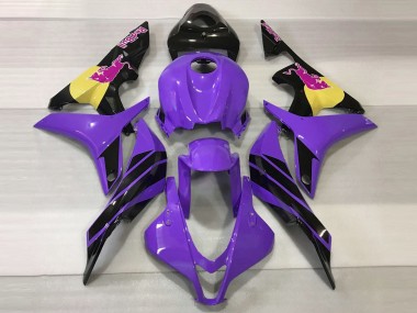 Billigste Honda CBR600RR Motorrad Verkleidung 2007-2008 - Lila Gelb Glanzendes Schwarz Rosa Bull