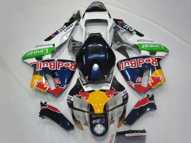 Billigste Honda CBR600RR Motorrad Verkleidung 2003-2004 - Weiss Blau Gelb Grun Red Bull Design