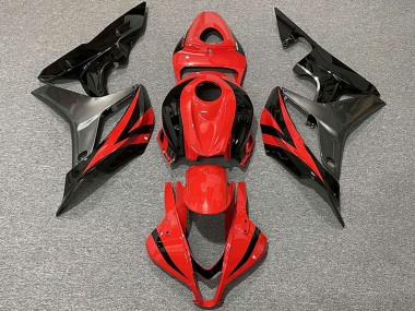Billigste Honda CBR600RR Motorrad Verkleidung 2007-2008 - Grau Rot Glanzendes Schwarz OEM Stil