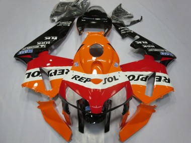 Billigste Honda CBR600RR Motorrad Verkleidung 2005-2006 - Orange Weiss Rot Glanzendes Schwarz Repsol