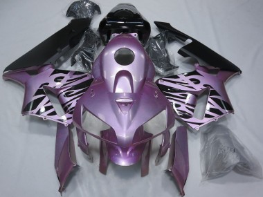Billigste Honda CBR600RR Motorrad Verkleidung 2005-2006 - Rose Lila Flamme
