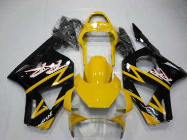 Billigste Honda CBR954RR Motorrad Verkleidung 2002-2003 - Gelb Glanzendes Schwarz