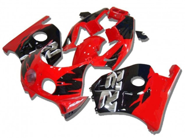 Billigste Honda CBR250RR Motorrad Verkleidung 1990-1998 - Rot Glanzendes Schwarz Silber RR