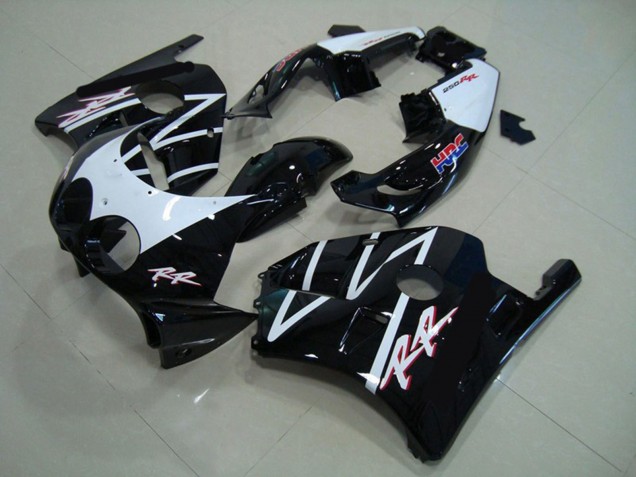 Billigste Honda CBR250RR Motorrad Verkleidung 1990-1998 - Weiss Glanzendes Schwarz HRC