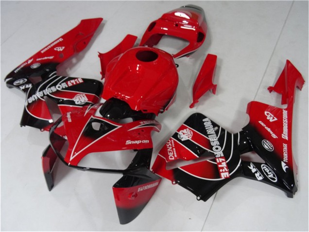 Billigste Honda CBR600RR Motorrad Verkleidungen Kit 2005-2006 - Rot Schwarz