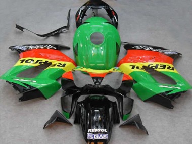 Billigste Honda VFR 800 Motorrad Verkleidung 2002-2013 - Grun Gelb Rot Schwarz Repsol