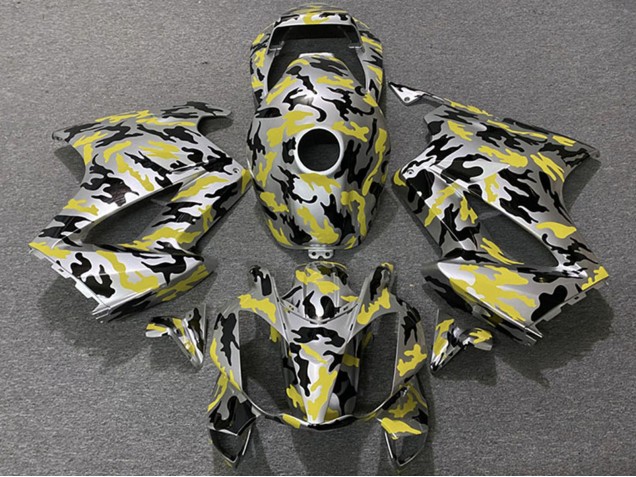 Billigste Honda VFR 800 Motorrad Verkleidung 2002-2013 - Gelb Camouflage