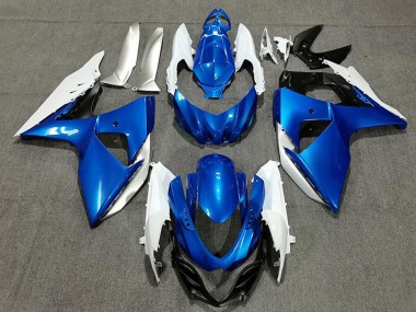 Billigste Suzuki GSXR 1000 Motorrad Verkleidung 2009-2016 - Blau Weiss Silber Schwarz