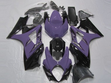Billigste Suzuki GSXR 1000 Motorrad Verkleidung 2007-2008 - Dunkel Lila Glanzendes Schwarz
