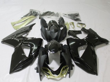Billigste Suzuki GSXR 1000 Motorrad Verkleidung 2009-2016 - Glanzendes Schwarz Silber