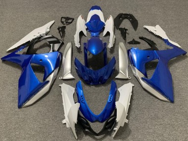 Billigste Suzuki GSXR 1000 Motorrad Verkleidung 2009-2016 - Weiss Silber Blau