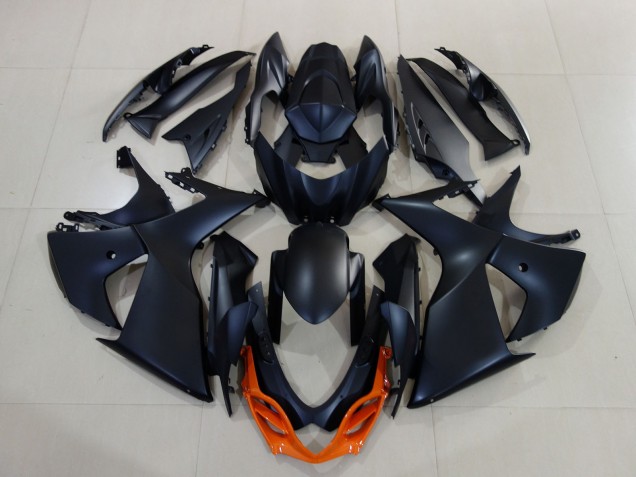 Billigste Suzuki GSXR 1000 Motorrad Verkleidung 2009-2016 - Matt Schwarz Orange