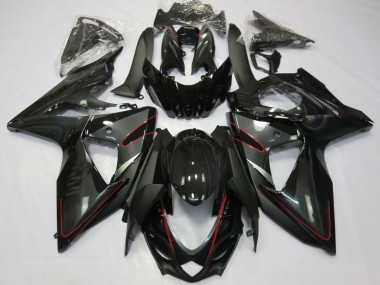 Billigste Suzuki GSXR 1000 Motorrad Verkleidung 2009-2016 - Glanzendes Schwarz Rot