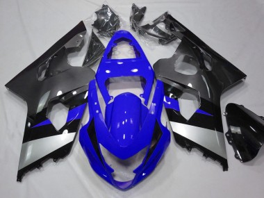 Billigste Suzuki GSXR 600 / GSXR 750 Motorrad Verkleidung 2004-2005 - Blau Silber Grau Schwarz