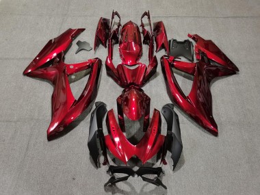 Billigste Suzuki GSXR 600 / GSXR 750 Motorrad Verkleidung 2008-2010 - Bonbon Rot Schwarz