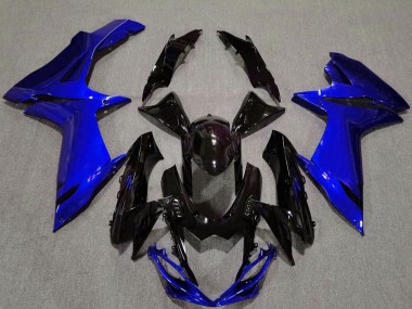 Billigste Suzuki GSXR 600 / GSXR 750 Motorrad Verkleidung 2011-2024 - Blau Glanzendes Schwarz