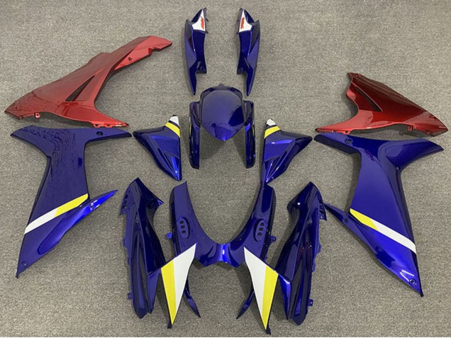 Billigste Suzuki GSXR 600 / GSXR 750 Motorrad Verkleidung 2011-2024 - Blau Rot Weiss Gelb