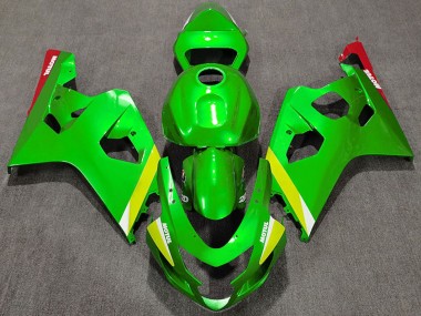 Billigste Suzuki GSXR 600 / GSXR 750 Motorrad Verkleidung 2004-2005 - Grun Gelb Weiss