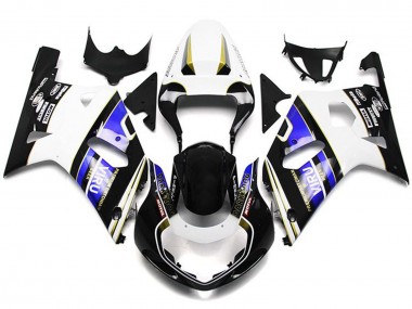 Billigste Suzuki GSXR 600 / GSXR 750 Motorrad Verkleidung 2001-2003 - Weiss Blau Glanzendes Schwarz Viru Stil