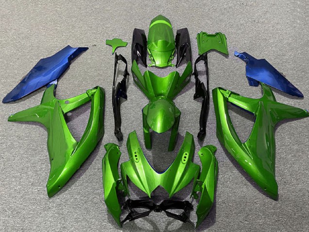 Billigste Suzuki GSXR 600 / GSXR 750 Motorrad Verkleidung 2008-2010 - Grun Blau