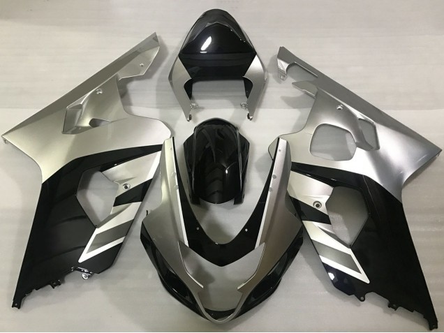 Billigste Suzuki GSXR 600 / GSXR 750 Motorrad Verkleidung 2004-2005 - Silber Schwarz