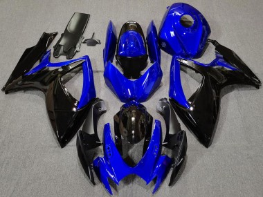 Billigste Suzuki GSXR 600 / GSXR 750 Motorrad Verkleidung 2006-2007 - Blau Glanzendes Schwarz