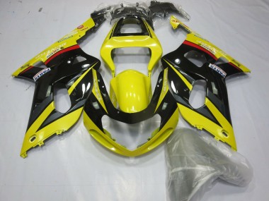 Billigste Suzuki GSXR 600 / GSXR 750 Motorrad Verkleidung 2001-2003 - Gelb Grau Glanzendes Schwarz