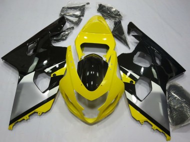 Billigste Suzuki GSXR 600 / GSXR 750 Motorrad Verkleidung 2004-2005 - Gelb Silber Schwarz OEM Stil