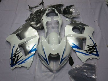 Billigste Suzuki GSXR 1300 Motorrad Verkleidung 1996-2007 - Weiss Silber Blau