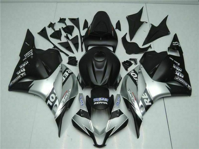 Billigste Honda CBR600RR Motorrad Verkleidung 2009-2012 - Silber Matt Schwarz Repsol