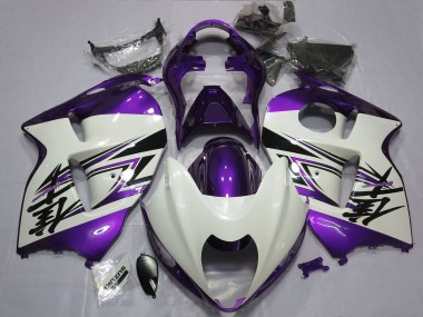 Billigste Suzuki GSXR 1300 Motorrad Verkleidung 1996-2007 - Glanzendes Weiss Lila