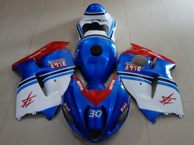 Billigste Suzuki GSXR 1300 Motorrad Verkleidung 1996-2007 - Blau Weiss Rot