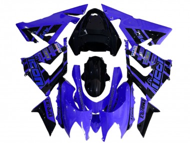 Billigste Kawasaki ZX10R Motorrad Verkleidung 2004-2005 - Blau-schwarzes Logo