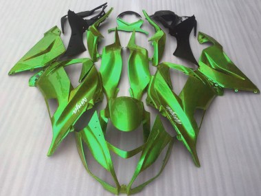 Billigste Kawasaki ZX10R Motorrad Verkleidung 2016-2020 - Glanzendes Bonbon Grun