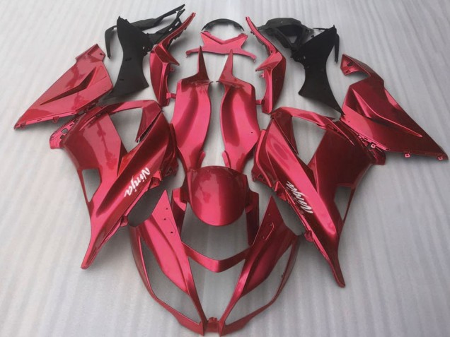 Billigste Kawasaki ZX10R Motorrad Verkleidung 2016-2020 - Glanzendes Bonbon Rot
