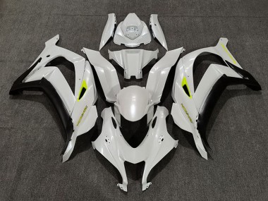 Billigste Kawasaki ZX10R Motorrad Verkleidung 2016-2020 - Perl Weiss Gelb Matt Schwarz