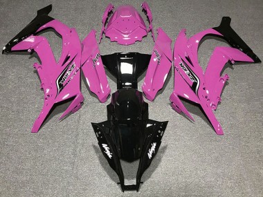 Billigste Kawasaki ZX10R Motorrad Verkleidung 2011-2015 - Rosa Glanzendes Schwarz