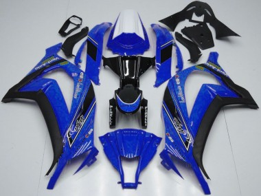 Billigste Kawasaki ZX10R Motorrad Verkleidung 2011-2015 - Weiss Blau Glanzendes Schwarz OEM Stil