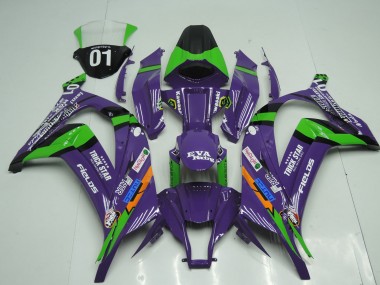 Billigste Kawasaki ZX10R Motorrad Verkleidung 2011-2015 - Lila Schwarz Grun Orange Weiss Trick Star EVA Rennen OEM Stil