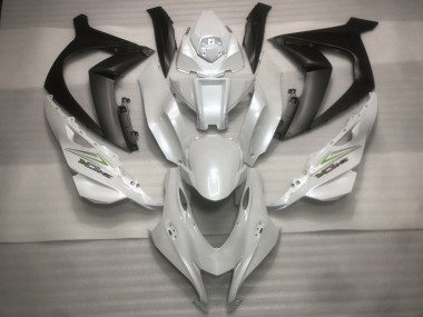 Billigste Kawasaki ZX10R Motorrad Verkleidung 2016-2020 - Perl Weiss Schwarz Grun