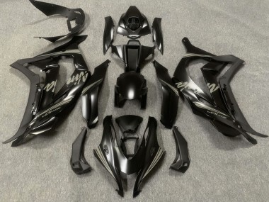 Billigste Kawasaki ZX10R Motorrad Verkleidung 2016-2020 - Matt Schwarz Grau Ninja