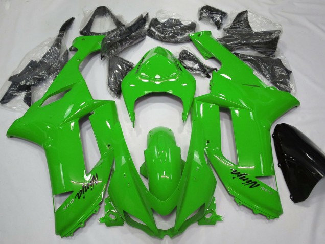 Billigste Kawasaki ZX6R Motorrad Verkleidung 2007-2008 - Glanzendes Grun