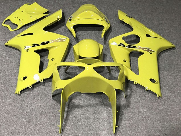 Billigste Kawasaki ZX6R Motorrad Verkleidung 2003-2004 - Gelb