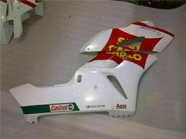 Billigste Honda CBR1000RR Motorrad Verkleidung 2004-2005 - Weiss Rot Gelb San Carlo 58