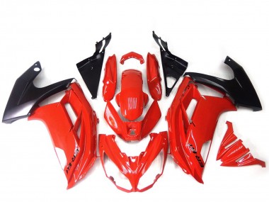 Billigste Kawasaki ER6F Motorrad Verkleidung 2012-2014 - Rot Glanzendes Schwarz